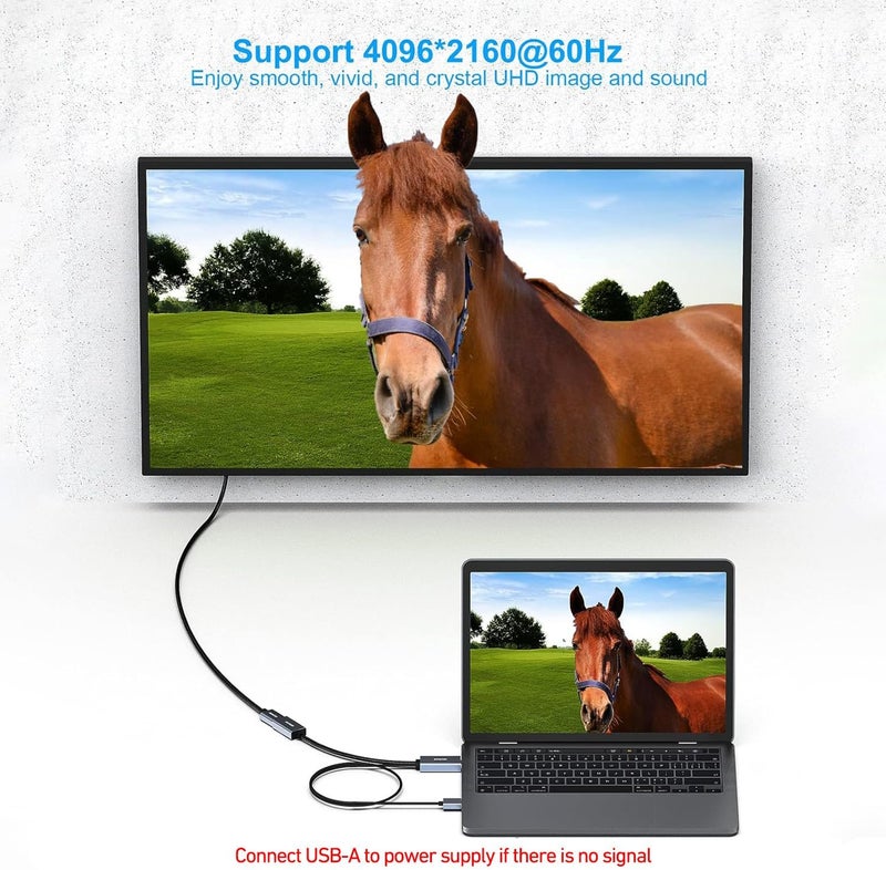 Benfei محول HDMI إلى DisplayPort، مصدر HDMI إلى شاشة DisplayPort متوافق مع بطاقة الرسوميات للكمبيوتر المحمول PS5 Xbox One(360) يدعم 4K@60Hz 2K@144Hz 1080P@165Hz - Image 3